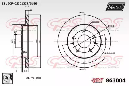 Тормозной диск MAXTECH 863004.0080