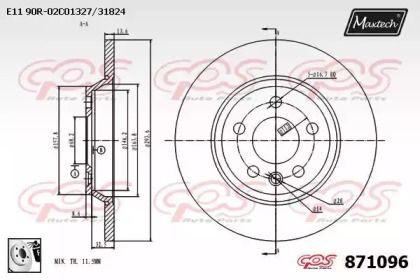 Тормозной диск MAXTECH 871096.0080