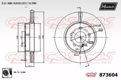 Тормозной диск MAXTECH 873604.0060