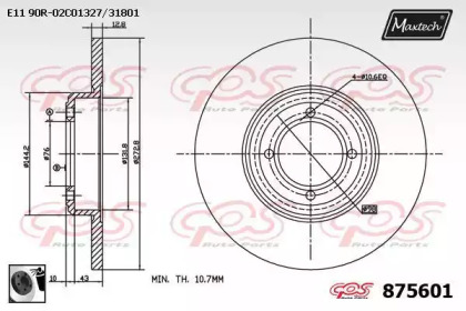 Тормозной диск MAXTECH 875601.0060