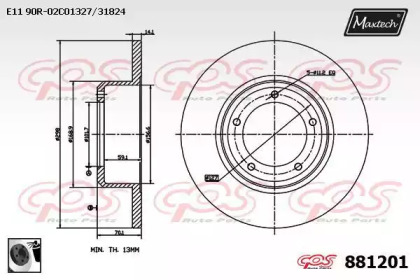 Тормозной диск MAXTECH 881201.0060