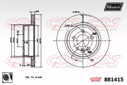 Тормозной диск MAXTECH 881415.0060