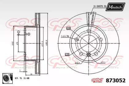 Тормозной диск MAXTECH 873052.0060