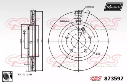 Тормозной диск MAXTECH 873597.0060