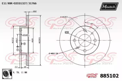 Тормозной диск MAXTECH 885102.0060