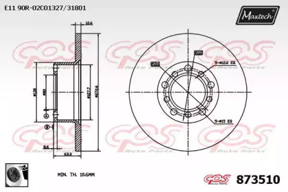 Тормозной диск MAXTECH 873510.0060