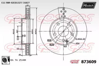 Тормозной диск MAXTECH 873609.0060