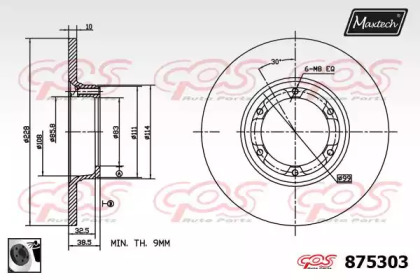 Тормозной диск MAXTECH 875303.0060