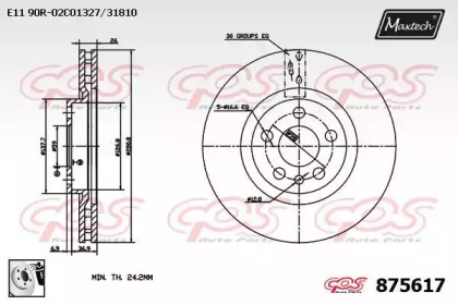 Тормозной диск MAXTECH 875617.0080