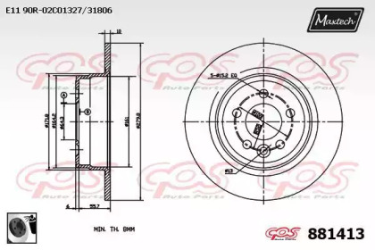 Тормозной диск MAXTECH 881413.0060