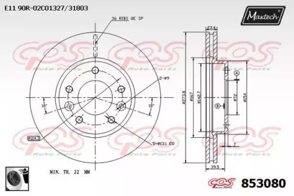 Тормозной диск MAXTECH 853080.0060