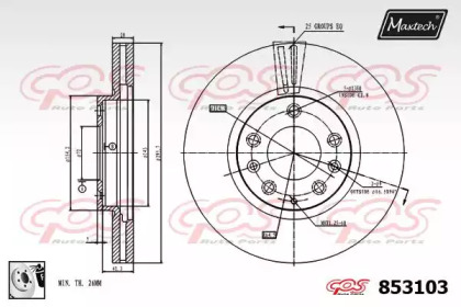 Тормозной диск MAXTECH 853103.0080