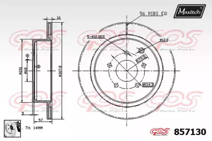 Тормозной диск MAXTECH 857130.0080