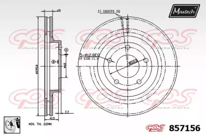 Тормозной диск MAXTECH 857156.0080