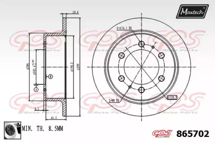 Тормозной диск MAXTECH 865702.0060