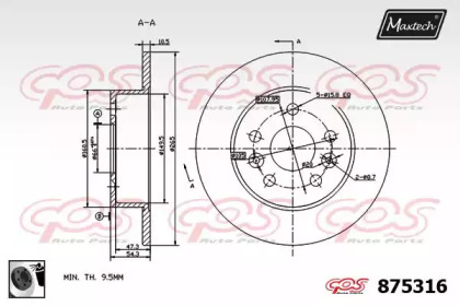 Тормозной диск MAXTECH 875316.0060