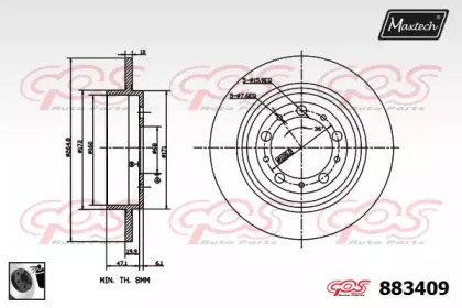 Тормозной диск MAXTECH 883409.0060