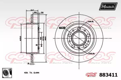 Тормозной диск MAXTECH 883411.0060