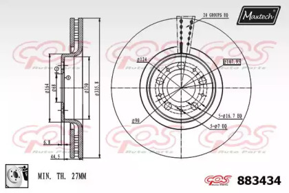 Тормозной диск MAXTECH 883434.0080