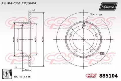 Тормозной диск MAXTECH 885104.0080