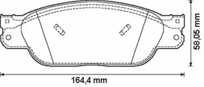 Комплект тормозных колодок JURID 573023J-AS