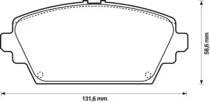 Комплект тормозных колодок JURID 572428J-AS