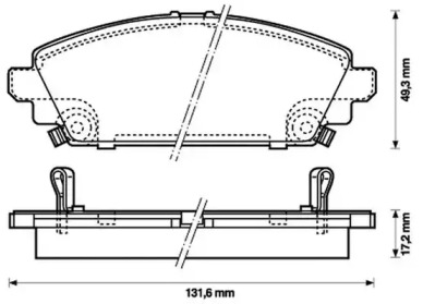 Комплект тормозных колодок JURID 572464J-AS