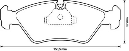 Комплект тормозных колодок JURID 571542J-AS