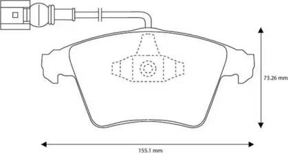 Комплект тормозных колодок JURID 573159J-AS