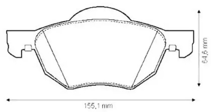 Комплект тормозных колодок JURID 572480J-AS