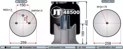 Баллон пневматической рессоры JURATEK JAA48501