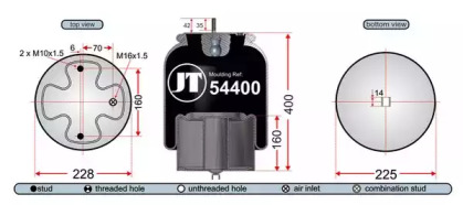 Баллон пневматической рессоры JURATEK JAA54401