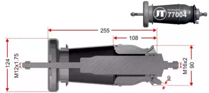 Баллон пневматической рессоры JURATEK JAM77004