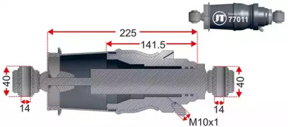 Баллон пневматической рессоры JURATEK JAM77011