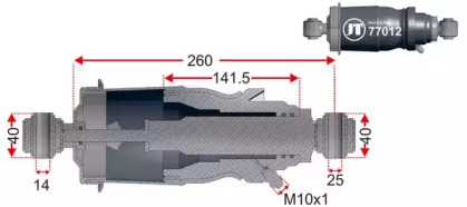 Баллон пневматической рессоры JURATEK JAM77012