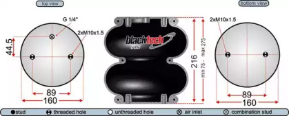 Баллон пневматической рессоры JURATEK 2C21210P01