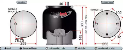 Баллон пневматической рессоры JURATEK RML70081C