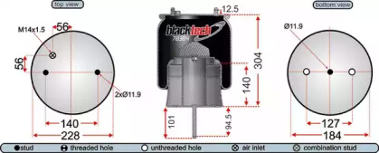 Баллон пневматической рессоры JURATEK RML70304C