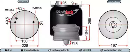 Баллон пневматической рессоры JURATEK RML73108C