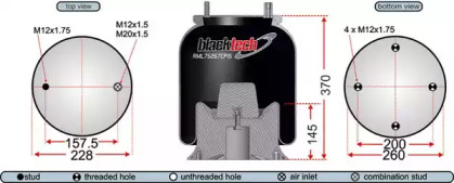 Баллон пневматической рессоры JURATEK RML75267CP15