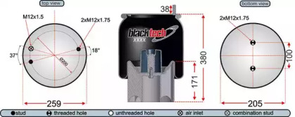 Баллон пневматической рессоры JURATEK RML78608CP