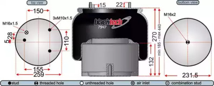 Кожух пневматической рессоры JURATEK RML7947C1