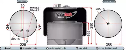 Баллон пневматической рессоры JURATEK RML95294C24