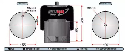 Баллон пневматической рессоры JURATEK RML95401C21