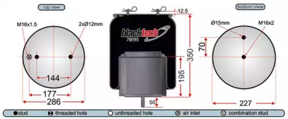 Баллон пневматической рессоры JURATEK RML70195C