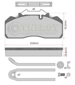 Комплект тормозных колодок JURATEK SYN2389K