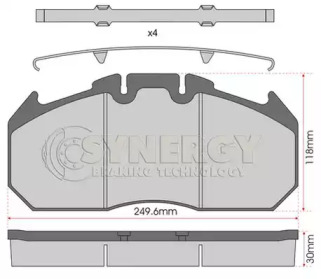 Комплект тормозных колодок JURATEK SYN2404