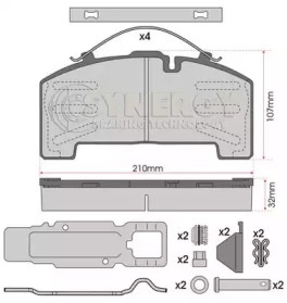 Комплект тормозных колодок JURATEK SYN2002K