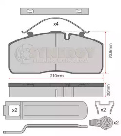 Комплект тормозных колодок JURATEK SYN3016K