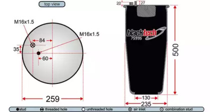 Баллон пневматической рессоры JURATEK RML75995